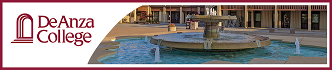 De Anza College | view of fountain in front of ADM building