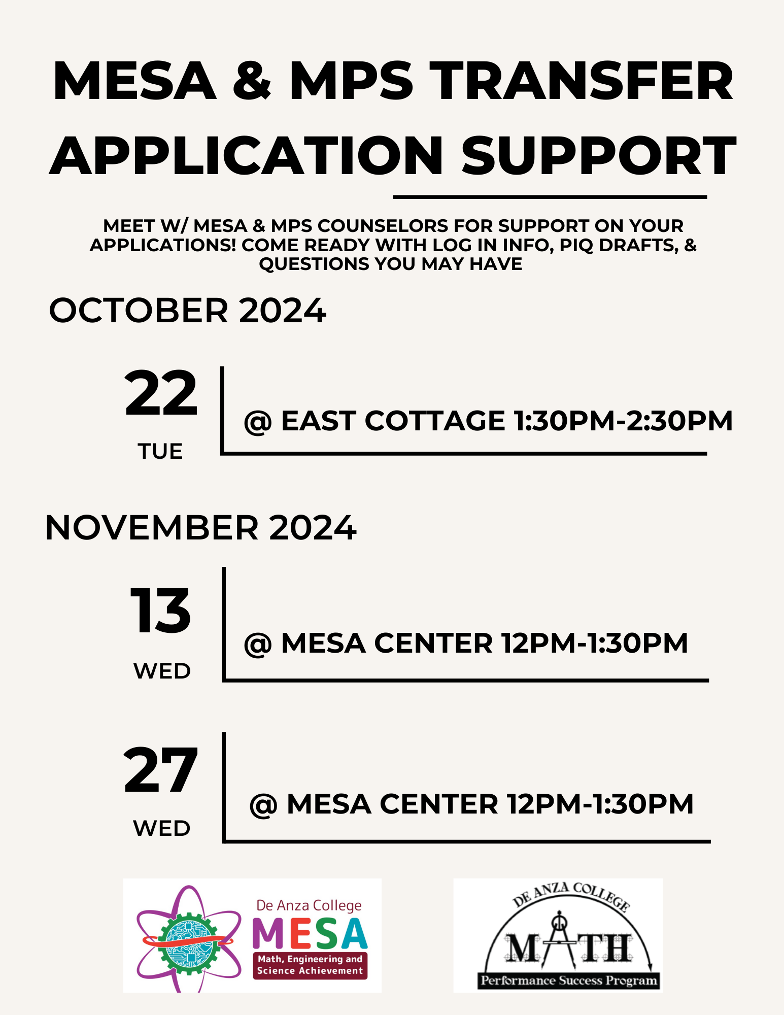 flyer for MESA and MPS transfer application support