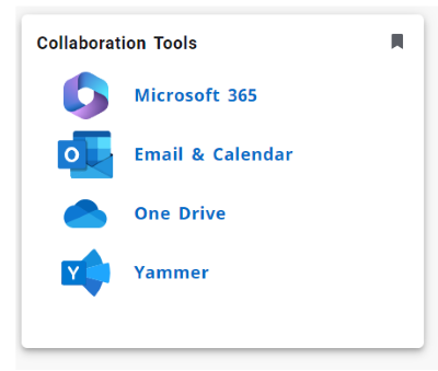 Collaboration Tools: Microsoft Office 365 card